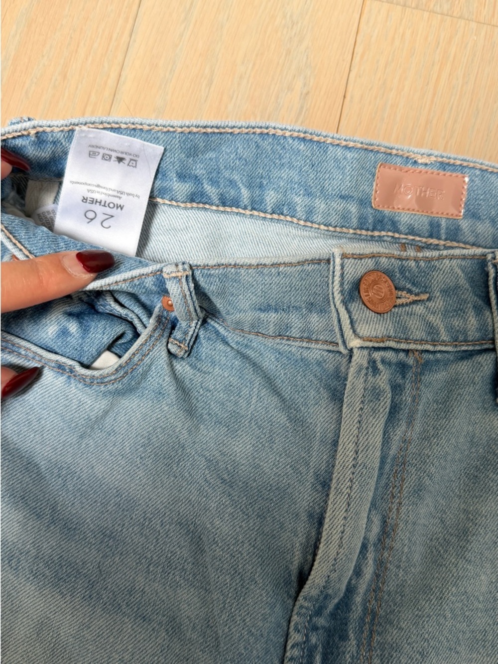 MOTHER Light Blue Doozy High-Rise Flare Jeans - Picture 4 of 8